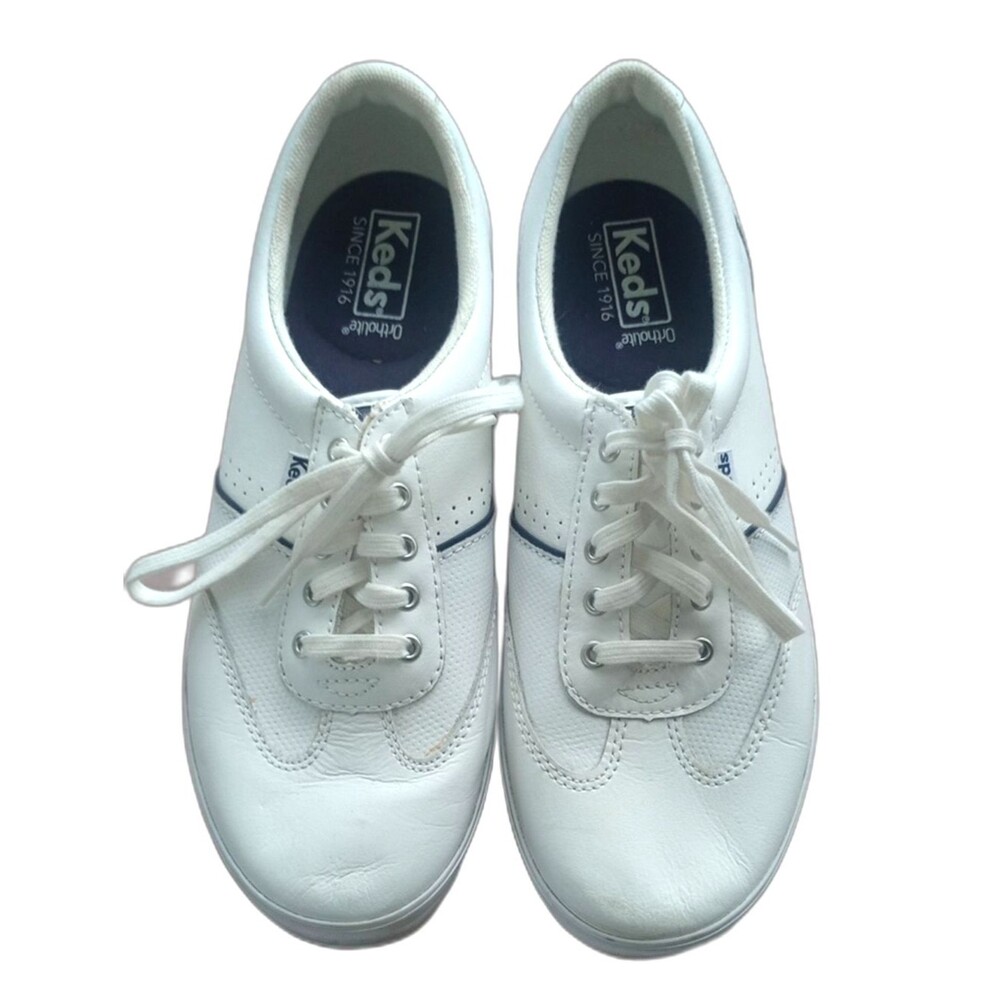 KEDS Craze II Women's White Leather Low Top Lace Up Sneakers Size 7.5 WH56569W